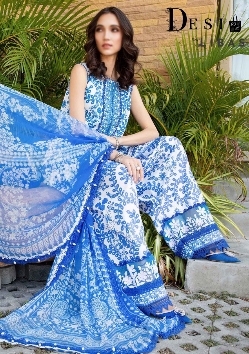 MARIA.B 3PC Unstitched Printed Lawn Suit - Eid Wear